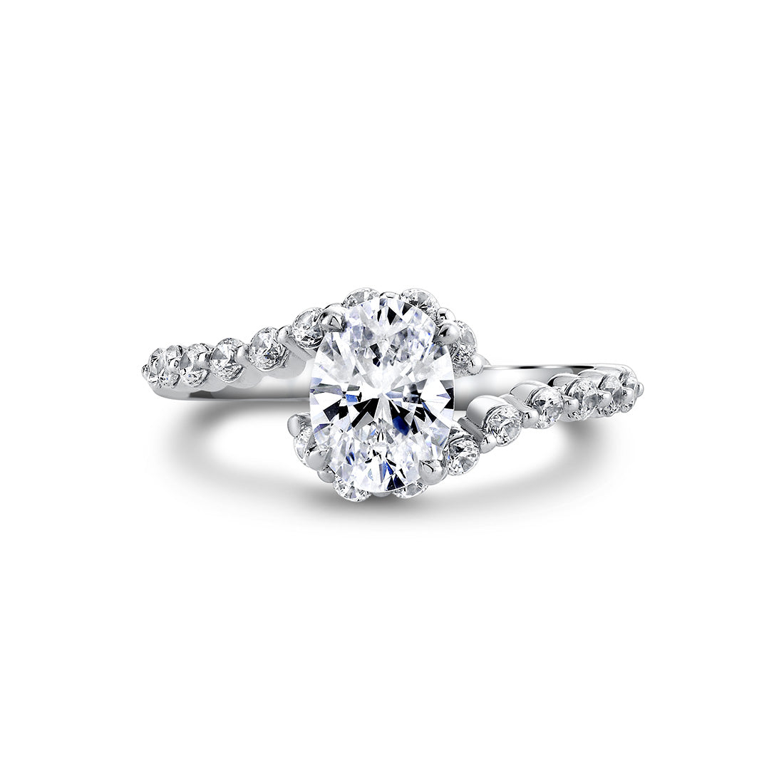 Tulira Crossover Engagement Ring - Ginger