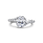 Tulira Crossover Engagement Ring - Ginger