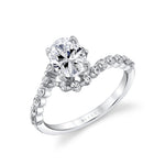 Tulira Crossover Engagement Ring - Ginger