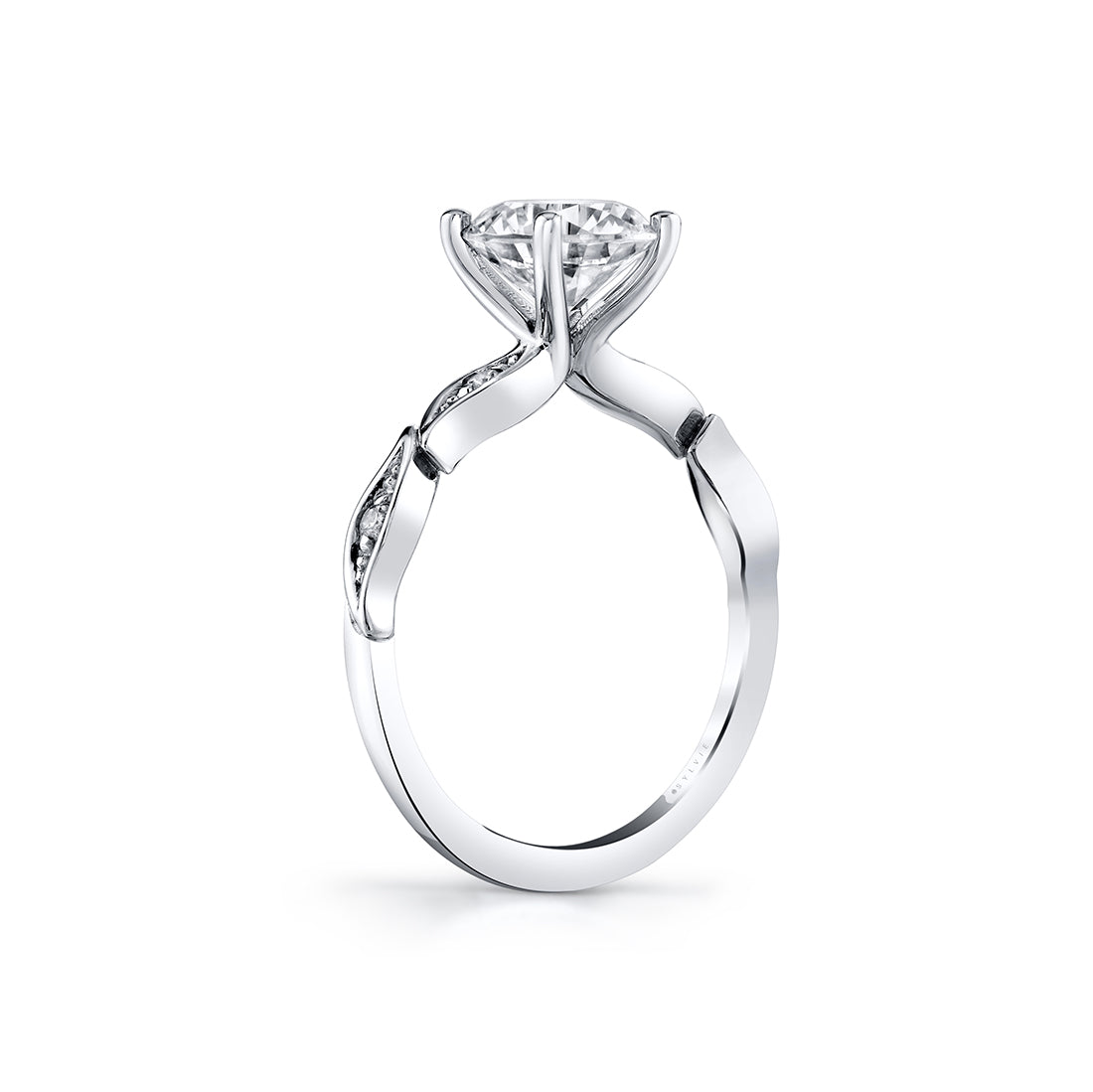 Tulira Leaf Diamond Engagement Ring - Jiye
