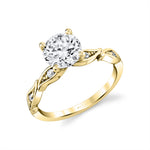 Tulira Leaf Diamond Engagement Ring - Jiye