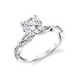 Tulira Leaf Diamond Engagement Ring - Jiye