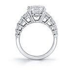 Thick Diamond Band Round Cut Engagement Ring - Collins