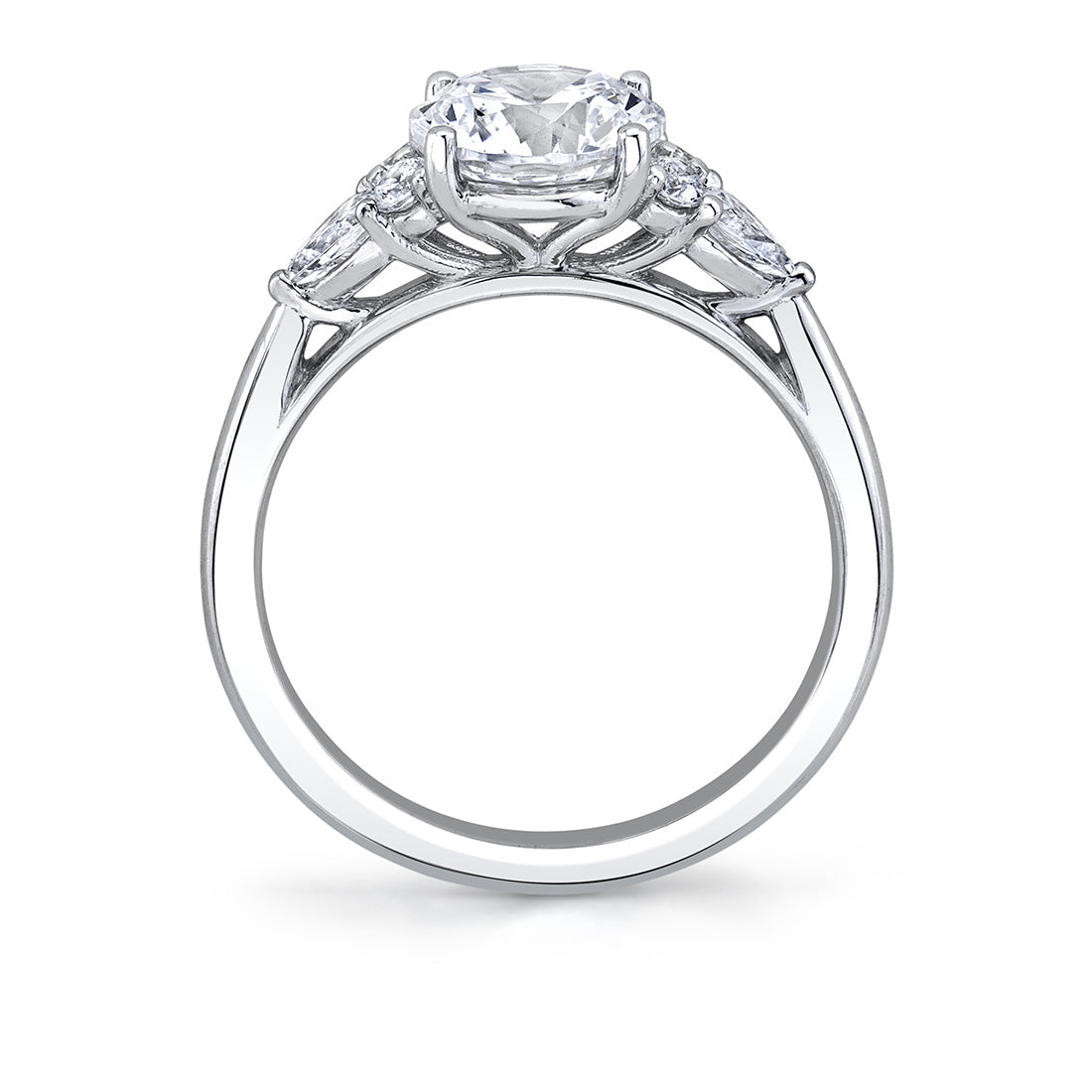 Round Cut Seven Stone Engagement Ring - Hermoine