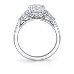 Round Cut Seven Stone Engagement Ring - Hermoine
