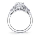 Round Cut Seven Stone Engagement Ring - Hermoine