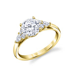 Round Cut Seven Stone Engagement Ring - Hermoine