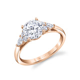 Round Cut Seven Stone Engagement Ring - Hermoine