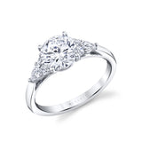 Round Cut Seven Stone Engagement Ring - Hermoine