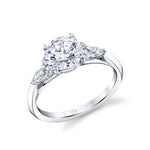 Round Cut Seven Stone Engagement Ring - Linnea