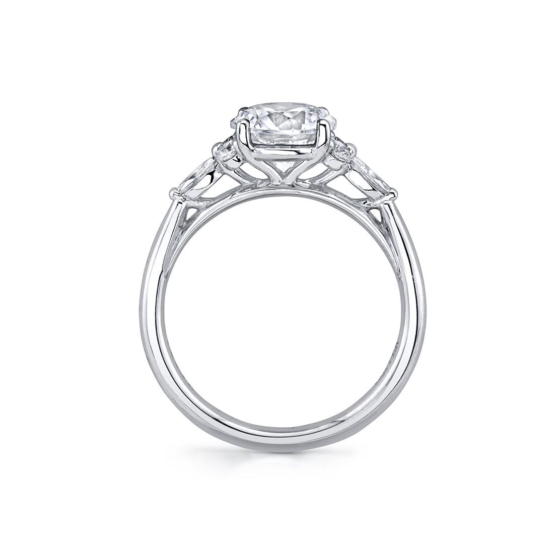 Round Cut Seven Stone Engagement Ring - Linnea