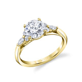 Round Cut Seven Stone Engagement Ring - Linnea