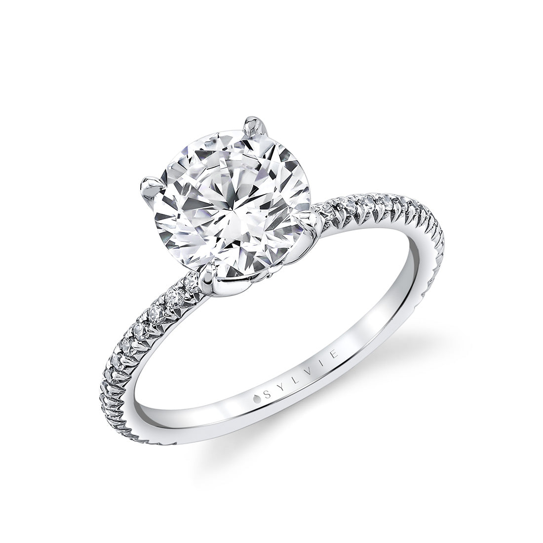 Tulira Diamond Petal Prong Engagement Ring - Jasmine