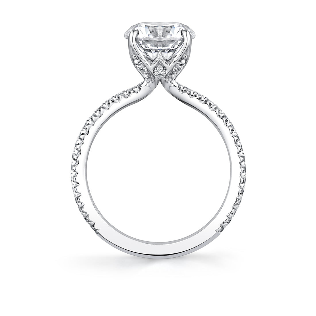 Tulira Diamond Petal Prong Engagement Ring - Jasmine