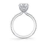Tulira Diamond Petal Prong Engagement Ring - Jasmine