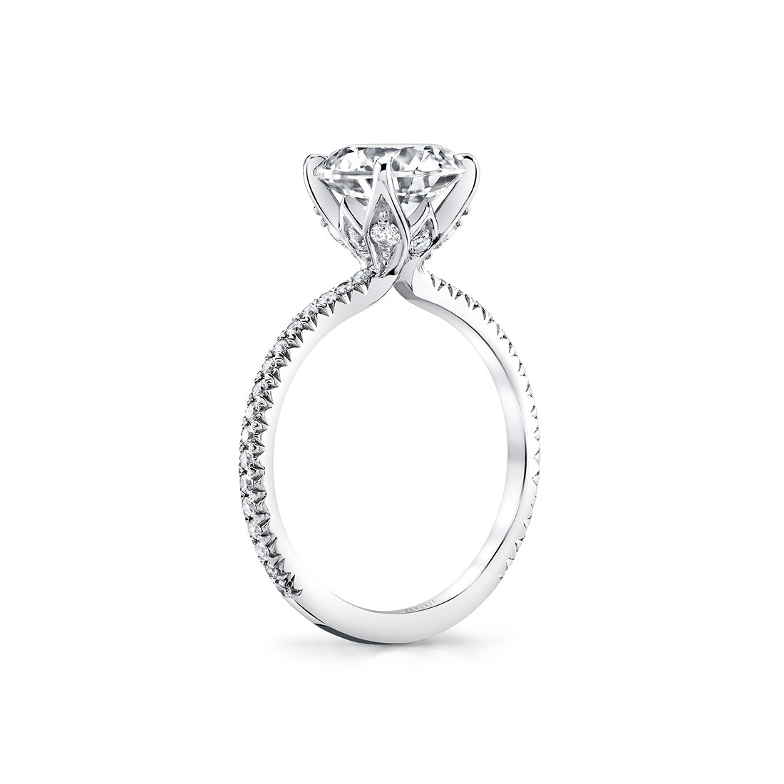 Tulira Diamond Petal Prong Engagement Ring - Jasmine