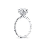 Tulira Diamond Petal Prong Engagement Ring - Jasmine