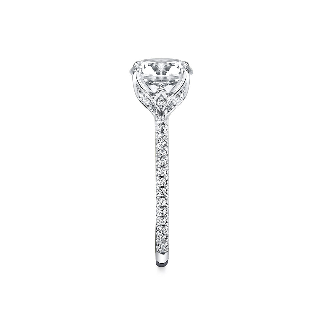 Tulira Diamond Petal Prong Engagement Ring - Jasmine