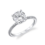 Tulira Diamond Petal Prong Engagement Ring - Jasmine