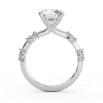 Round Cut Spaced Diamond Engagement Ring - Aura