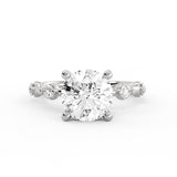 Round Cut Spaced Diamond Engagement Ring - Aura