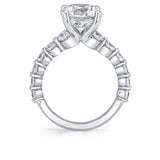 Round Cut Single Prong Diamond Setting Engagement Ring - Cleo