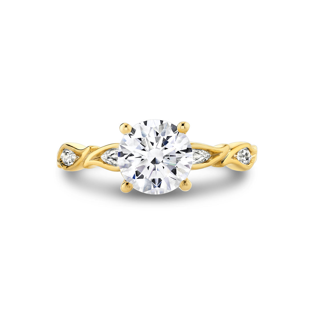 Tulira Leaf Marquise Diamond Engagement Ring - Valeria