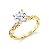 Tulira Leaf Marquise Diamond Engagement Ring - Valeria