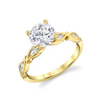 Tulira Leaf Marquise Diamond Engagement Ring - Valeria