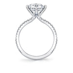 Round Cut Classic Compass Set Engagement Ring - Ralyn