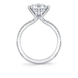 Round Cut Classic Compass Set Engagement Ring - Ralyn