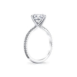 Round Cut Classic Compass Set Engagement Ring - Ralyn