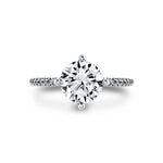 Round Cut Classic Compass Set Engagement Ring - Ralyn