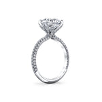 Tulira Pave Diamond Petal Prong Engagement Ring - Sariah