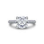 Tulira Pave Diamond Petal Prong Engagement Ring - Sariah
