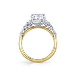 Oval Cut Two Tone Nine Stone Engagement Ring - Selina