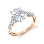 Oval Cut Two Tone Nine Stone Engagement Ring - Selina