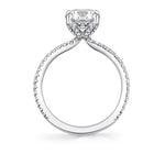 Tulira Diamond Petal Prong Engagement Ring - Violet