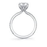 Tulira Diamond Petal Prong Engagement Ring - Violet