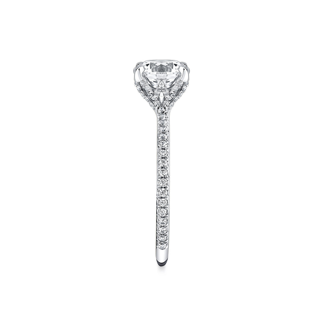 Tulira Diamond Petal Prong Engagement Ring - Violet