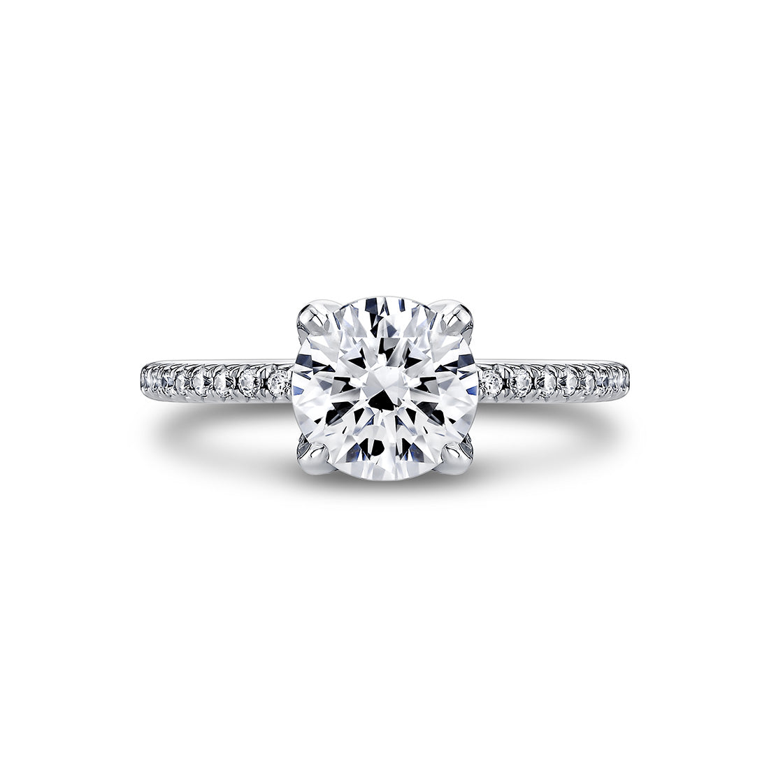 Tulira Diamond Petal Prong Engagement Ring - Violet