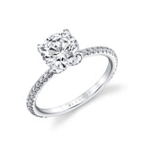 Tulira Diamond Petal Prong Engagement Ring - Violet