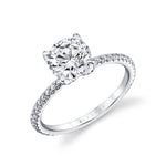Tulira Diamond Petal Prong Engagement Ring - Violet
