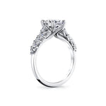 Tulira Flared Marquise Floral Inspired Engagement Ring - Camellia