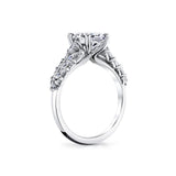 Tulira Flared Marquise Floral Inspired Engagement Ring - Camellia