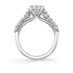 Tulira Flared Marquise Floral Inspired Engagement Ring - Camellia