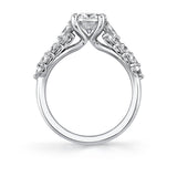 Tulira Flared Marquise Floral Inspired Engagement Ring - Camellia