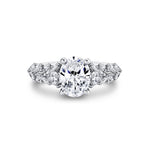 Tulira Flared Marquise Floral Inspired Engagement Ring - Camellia