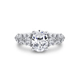 Tulira Flared Marquise Floral Inspired Engagement Ring - Camellia
