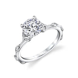 Tulira Diamond Petal and Leaf Engagement Ring - Paloma